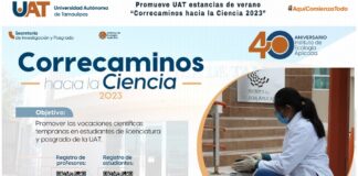 Promueve UAT estancias de verano “Correcaminos hacia la ciencia 2023”