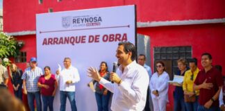 Pavimenta Gobierno de Reynosa calle Alegría con más de 3.8 Millones de Pesos