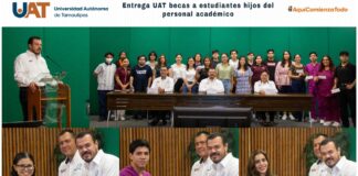 Entrega el rector becas a estudiantes hijos de docentes de la UAT