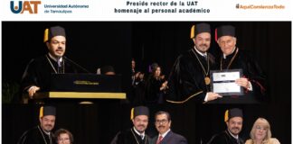 Preside rector de la UAT homenaje al personal académico