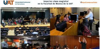 Imparten clase magistral en la Facultad de Música de la UAT
