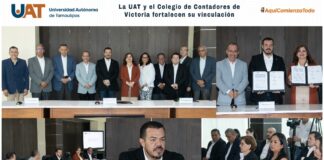 La UAT y el Colegio de Contadores de Victoria firman convenio de colaboración