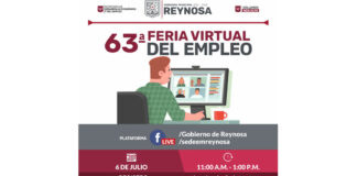 Invita Gobierno de Reynosa a 63ª Feria Virtual del Empleo