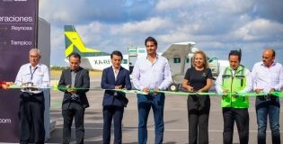 Inauguró Alcalde de Reynosa nueva línea aérea