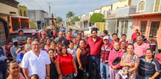 Supervisó Alcalde Carlos Peña Ortiz pavimentación de 5.5 MDP en colonia Oasis de Reynosa.