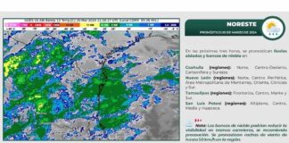 Recomienda Protección Civil Reynosa precaución ante lluvias aisladas