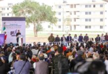 Encabezó Claudia Sheinbaum Pardo entrega de beneficios junto con Américo Villarreal Anaya y Carlos Peña Ortiz